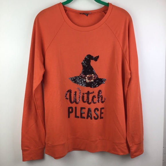 Halloween Witch Please Sequin Top